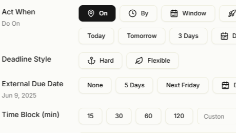 Task Planning with Date Contexts screenshot